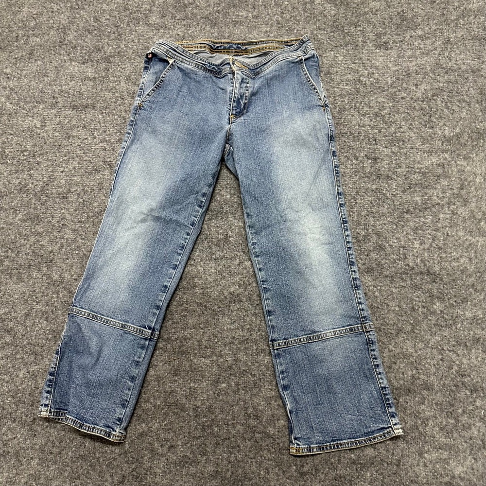 Polo Jeans Co. Capris Womens Size 2 Blue Cropped Knee Seam Denim Stretch Pants